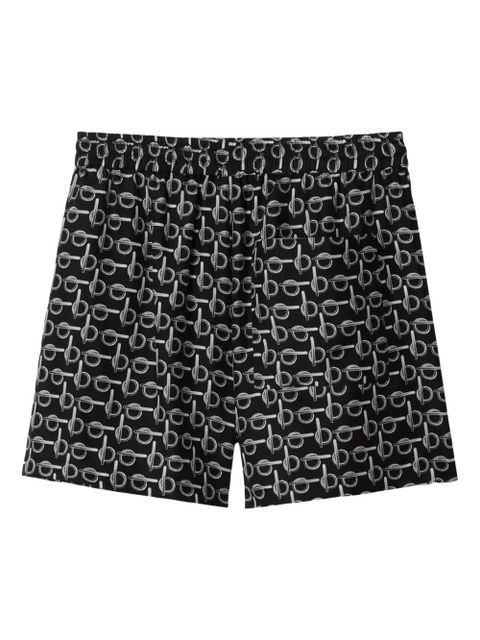Burberry B-print silk shorts - Black