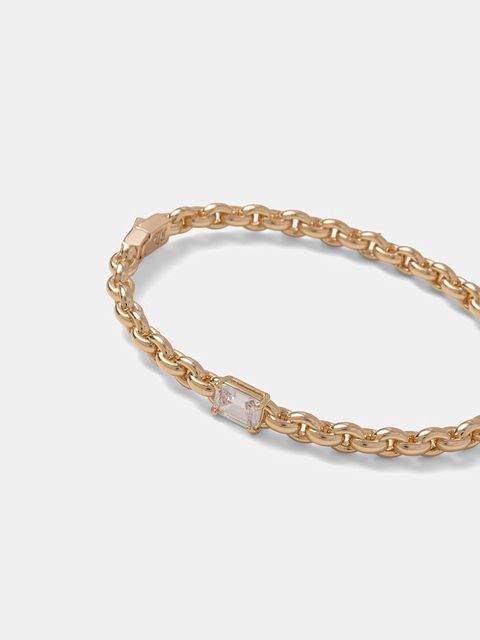 Lauren Ralph Lauren bransoletka damska metalowa z cyrkonią - zdjęcie produktu nr 1