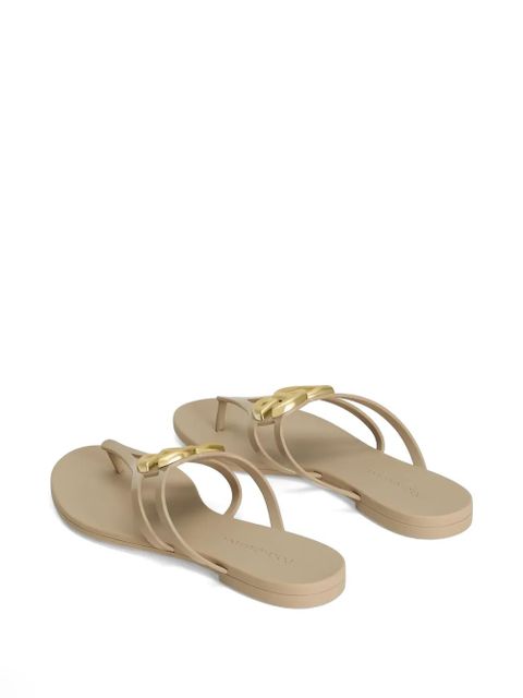 Dolce & Gabbana lights logo sandals - Neutrals