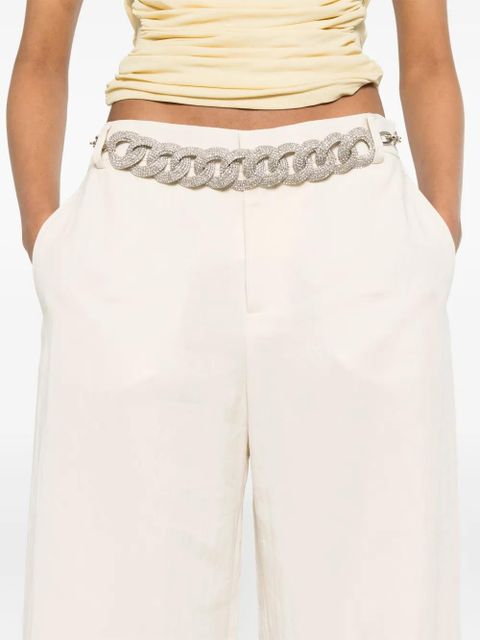 Blumarine crinkled wide-leg trousers - Neutrals