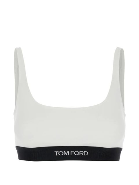 TOM FORD logo-print bralette - White - zdjęcie produktu nr 1