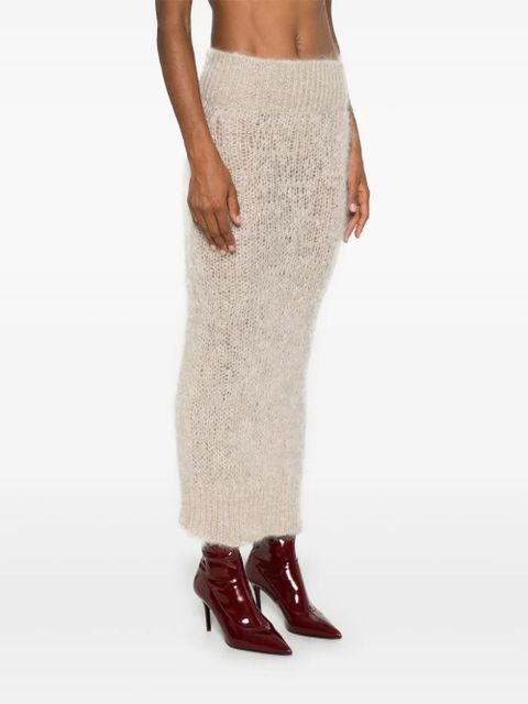 Blumarine brushed maxi skirt - Neutrals