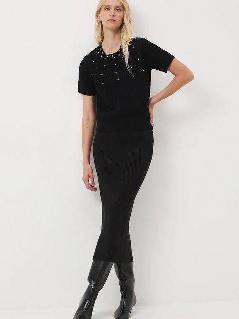 Medicine spódnica kolor czarny maxi prosta - zdjęcie produktu nr 2