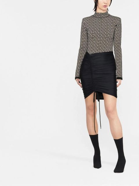 Balenciaga gathered stretch mini skirt - Black - zdjęcie produktu nr 2