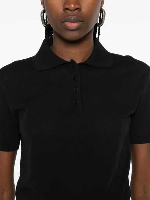 Nanushka Ceneca fine-knitted polo shirt - Black