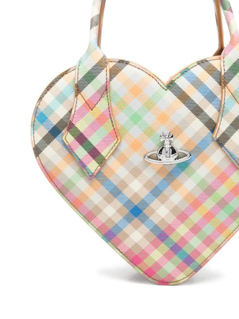 Vivienne Westwood Josephine heart plaid tote bag - Neutrals - zdjęcie produktu nr 2