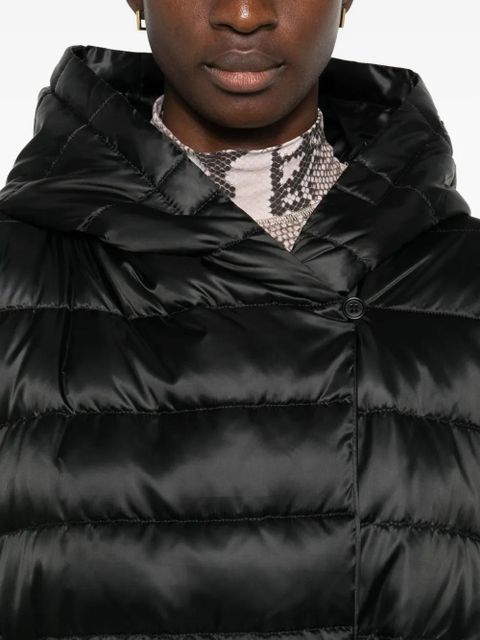 Max Mara hooded quilted coat - Black