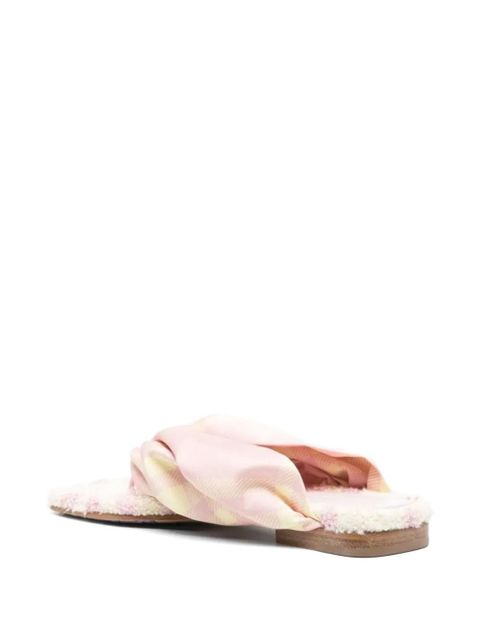 Burberry check thong sandals - Pink