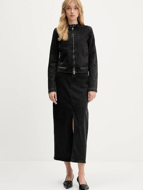 Diesel kurtka jeansowa DE-MORNIN JACKET kolor czarny przejściowa A13434.09I35 - zdjęcie produktu nr 2