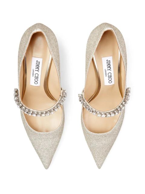 Jimmy Choo Bing 65mm glitter-effect pumps - Gold