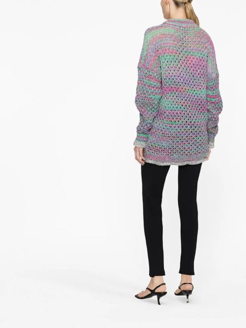 The Attico crew neck crocheted jumper - Pink