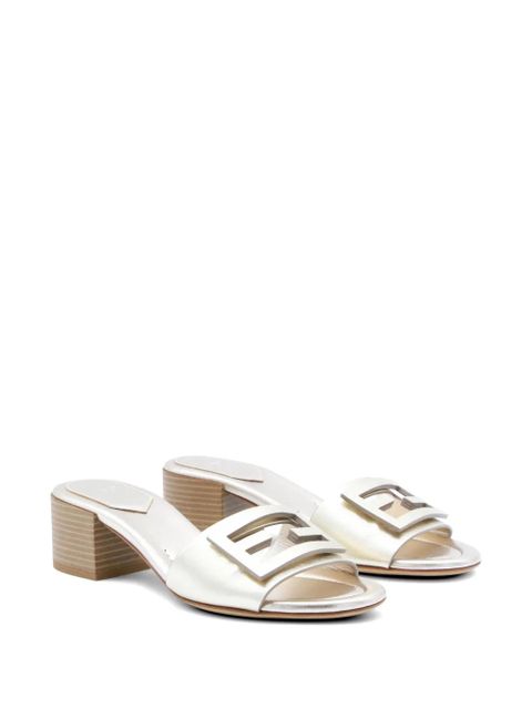 FENDI Baguette platinum logo sandals - Silver - zdjęcie produktu nr 2