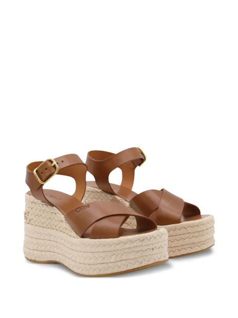 Chloé 105mm Isla wedge espadrilles - Brown