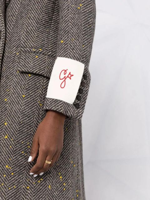 Golden Goose Berhen long herringbone coat - Brown