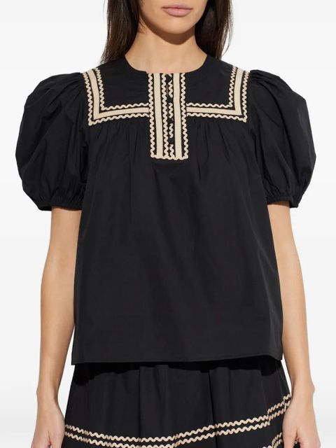 Ulla Johnson Lia puff-sleeve top - Black