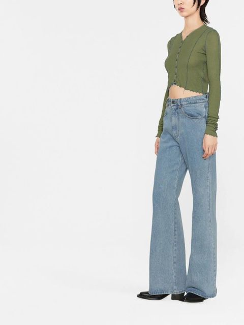 Diesel exposed-seam cropped cardigan - Green