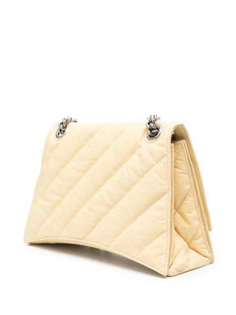 Balenciaga medium Crush leather shoulder bag - Yellow
