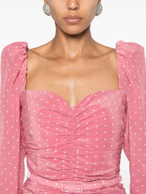 Alessandra Rich polka-dot midi dress - Pink
