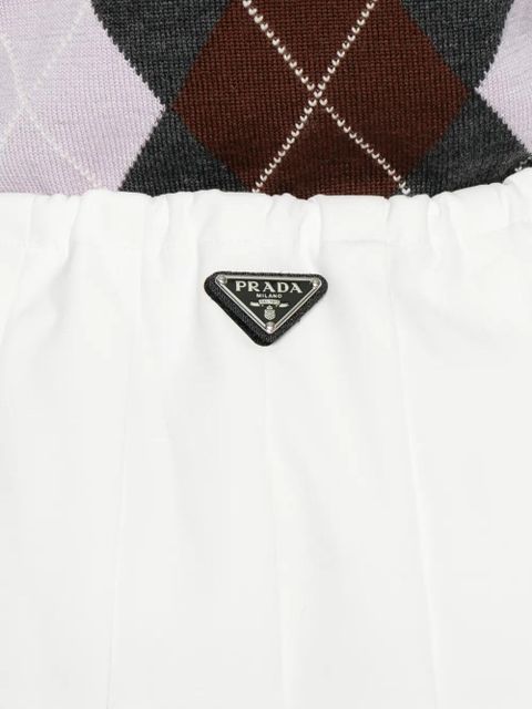 Prada pleated drawstring skirt - White