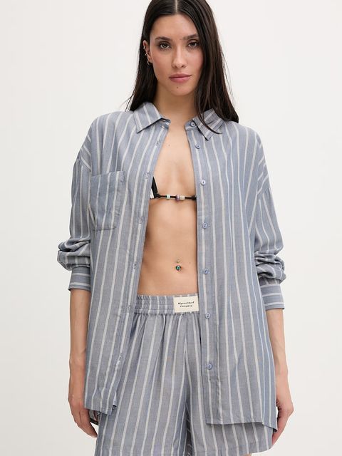 Rip Curl koszula damska z wiskozy BEACH DAYS PINSTRIPE - zdjęcie produktu nr 1