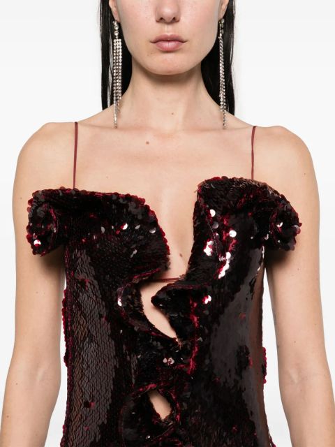 Magda Butrym sequinned maxi dress - Red