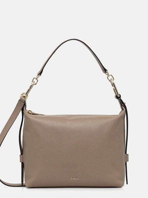 Furla torebka skórzana Tonie M Hobo kolor beżowy WB01964 BX2045 1257S - zdjęcie produktu nr 1
