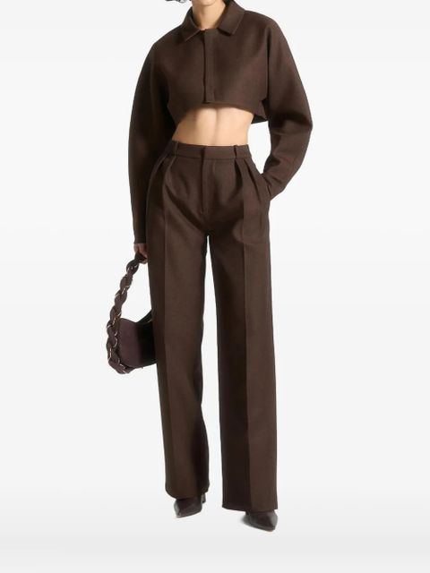 Manière De Voir Elya tailored-cropped jacket - Brown - zdjęcie produktu nr 1