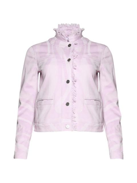 PUCCI frayed-trim printed jacket - Pink - zdjęcie produktu nr 1