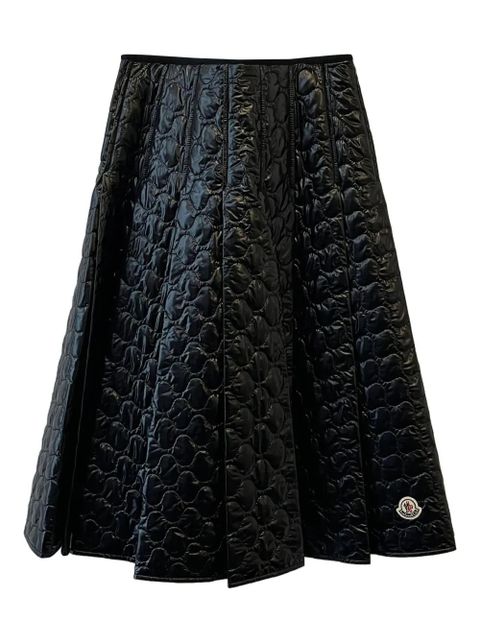 Moncler quilted pleated midi skirt - Black - zdjęcie produktu nr 1