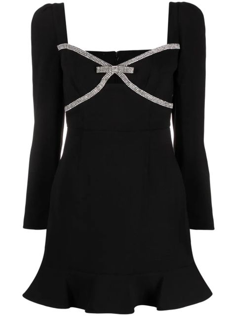 Self-Portrait bow-detail mini dress - Black - zdjęcie produktu nr 1