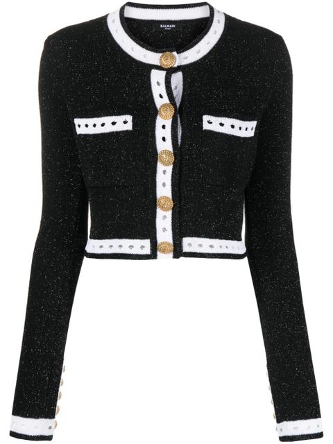 Balmain long-sleeve button-fastening cardigan - Black - zdjęcie produktu nr 1