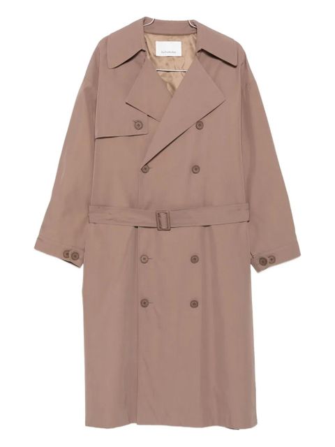 The Frankie Shop double-breasted belted trench coat - Brown