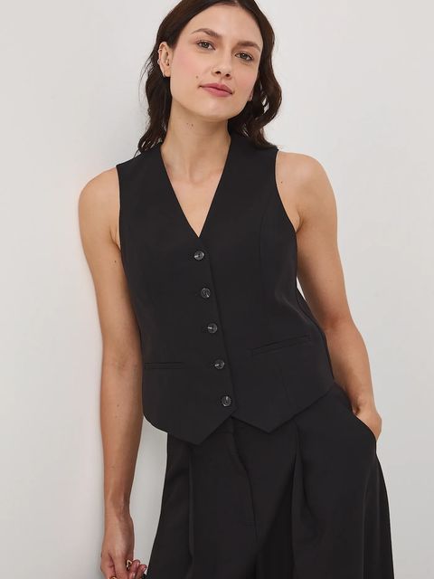 Medicine kamizelka damska kolor czarny jednorzędowa - zdjęcie produktu nr 1