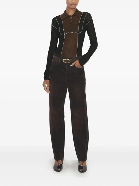 Tory Burch colour-block polo top - Black