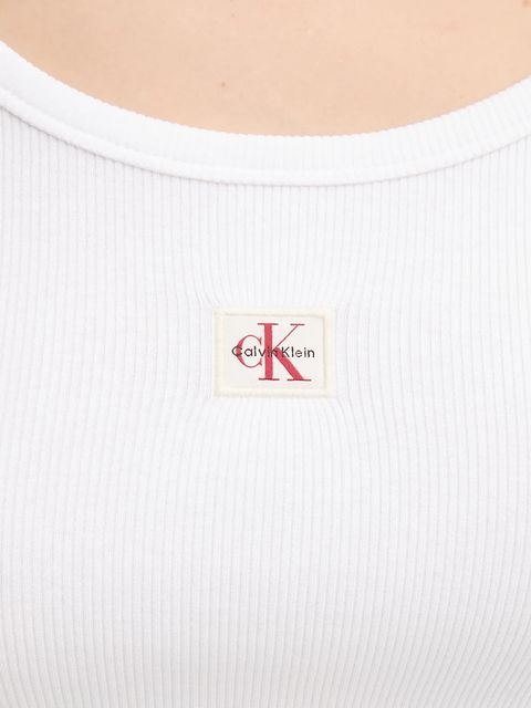 Calvin Klein Jeans longsleeve kolor biały LV047D218G