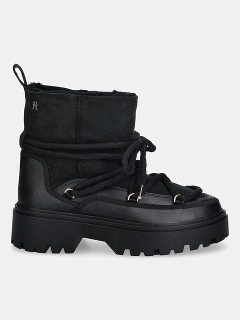 Tommy Hilfiger śniegowce REAL SHEARLING LACEUP - zdjęcie produktu nr 1