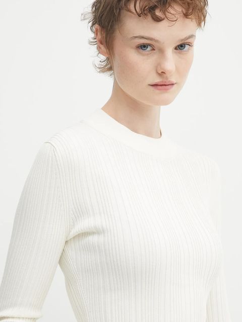 HUGO sweter damski kolor beżowy lekki 50549762