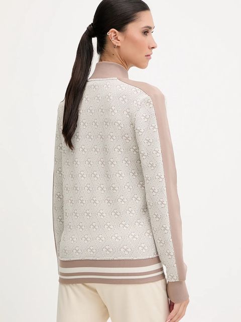 Guess bluza damska kolor beżowy wzorzysta V5BQ16 K1990
