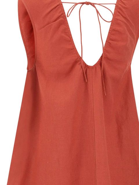 Faithfull the Brand Perla V-neck mini dress - Orange