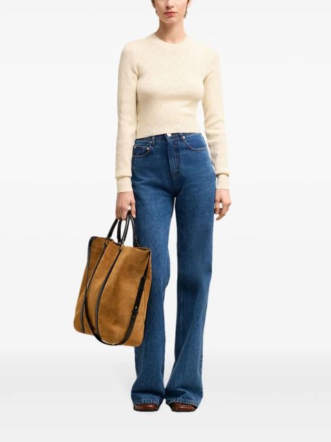 AMI Paris Ami de Coeur cotton-blend top - Neutrals - zdjęcie produktu nr 2