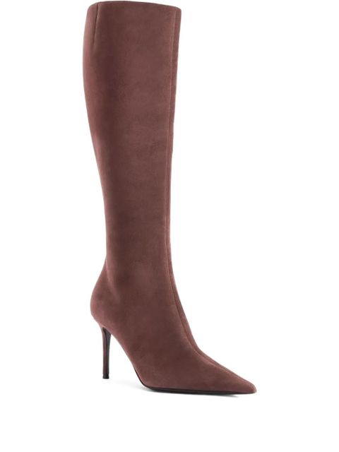 Giuseppe Zanotti 85mm Tamigi suede pointed-toe knee-high boots - Brown - zdjęcie produktu nr 1