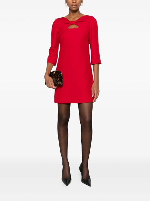 Valentino Garavani bow-detail mini dress - Red - zdjęcie produktu nr 2