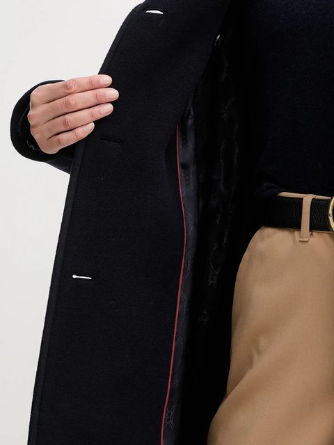 Tommy Hilfiger płaszcz z dodatkiem wełny