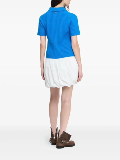 JW Anderson cable-knit polo shirt - Blue - zdjęcie produktu nr 2