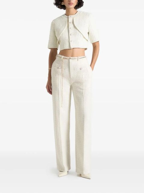 Manière De Voir Alba curve-detail tweed top - Neutrals - zdjęcie produktu nr 2