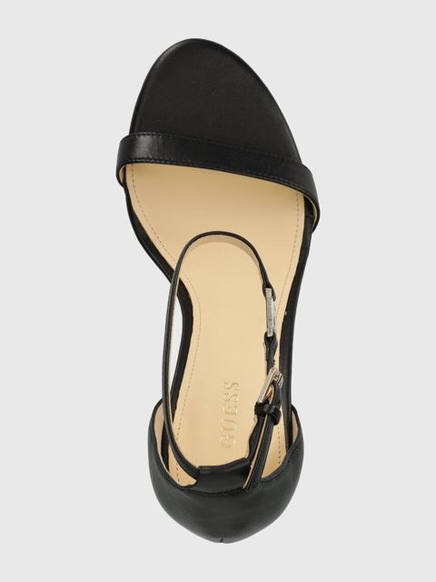 Guess sandały skórzane KABAIL3 kolor czarny FL8KIL LEA03