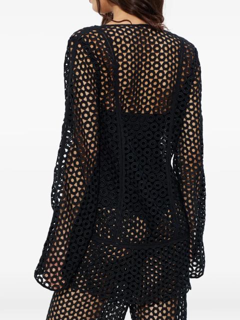 Cult Gaia cut-out long-sleeve mini dress - Black