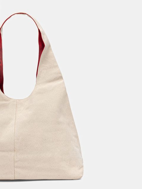 Karl Lagerfeld torebka bawełniana K/RSG kolor beżowy B1W50015