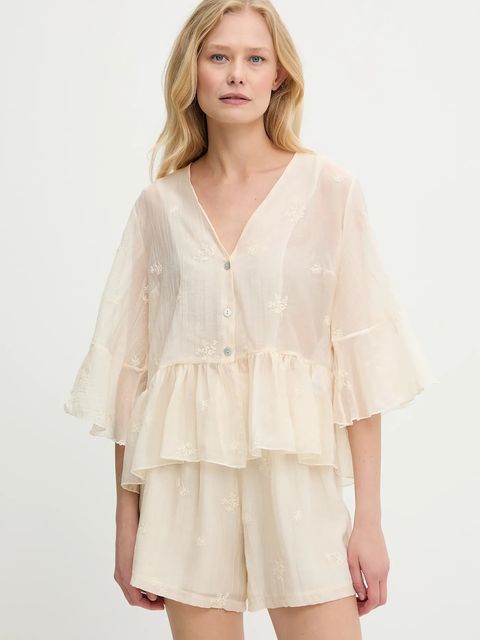 Answear.LAB bluzka damska kolor beżowy gładka - zdjęcie produktu nr 1