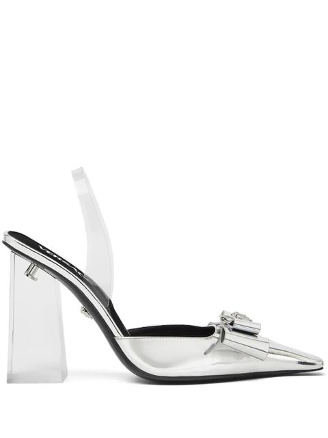Versace Medusa Head metallic leather pumps - Silver - zdjęcie produktu nr 1